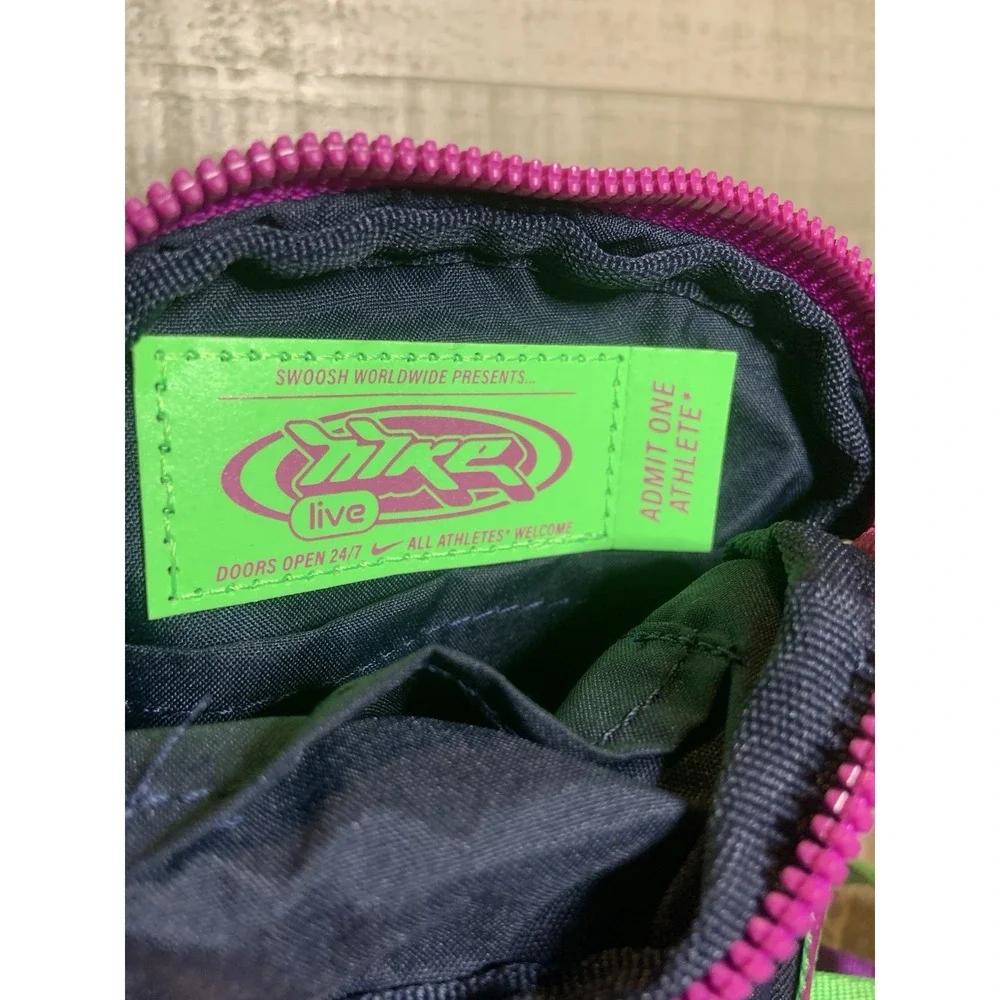Nike Heritage Festival Small Crossbody Bag Pouch‎ Navy Green Magenta Neon Purse